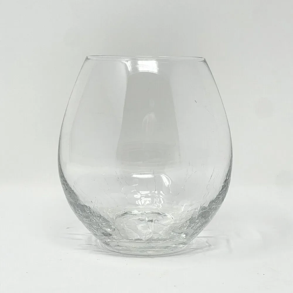 Pier 1 One Imports Stemless Wine Crackle Glass Clear Colorless Replacement